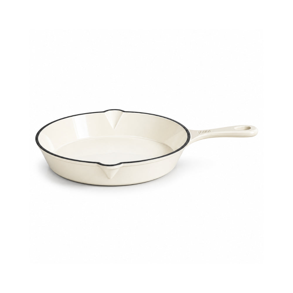 K&Co. Chef Series Cast Iron Skillet 26cm - CREAM